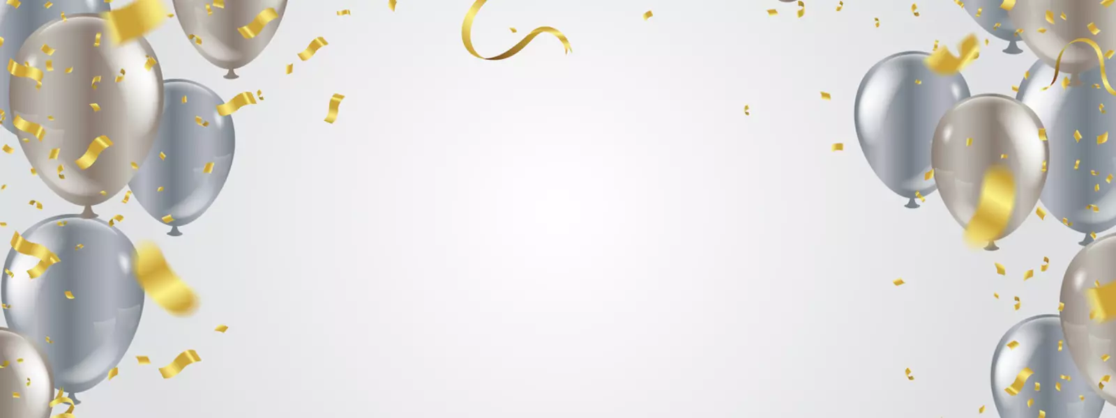 Ballonger och konfetti