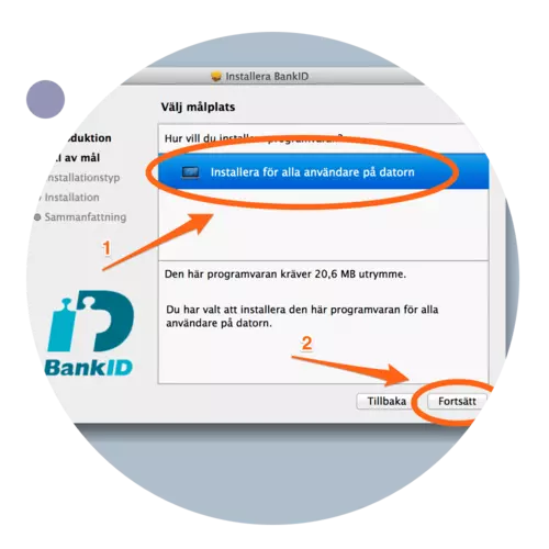 Instruktion på hur man laddar ner BankID på fil
