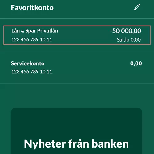 Bankens startsida