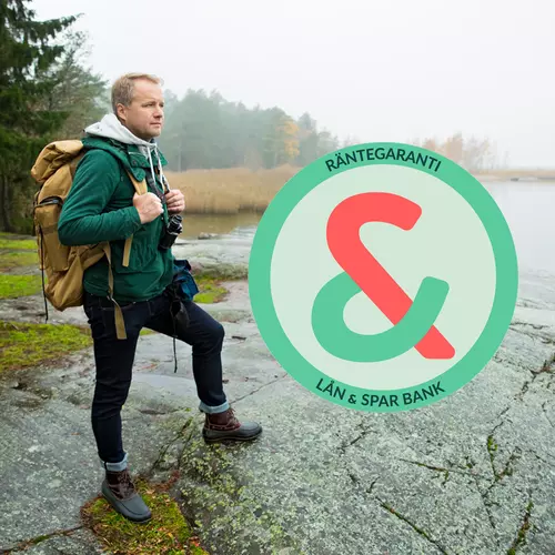 En man blickar ut över en sjö