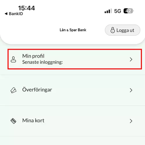 Min profil i vår app.