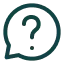 Ikon av pratbubbla med frågetecken i